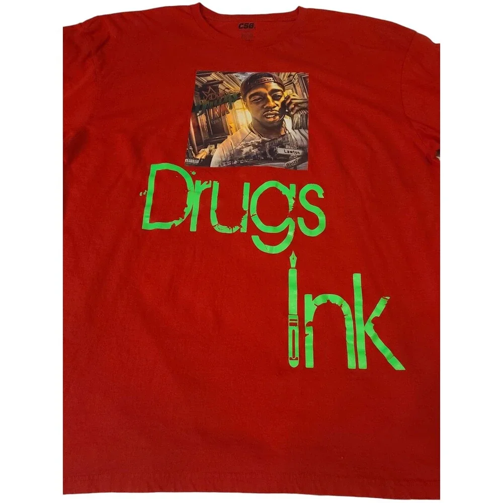 Drungs Ink Rap T Shirt Old School hip hop Size 4XL Tex-a-doe Gasman 254
